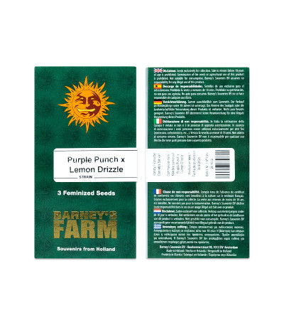 Сорт Purple Punch X Lemon Drizzle fem от Barney's Farm